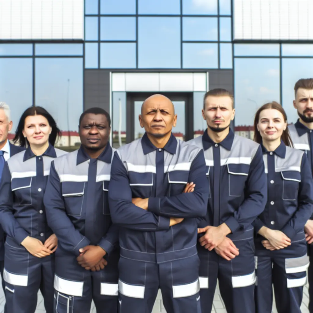 Zespół techników budynkowych podczas przeglądu obiektu