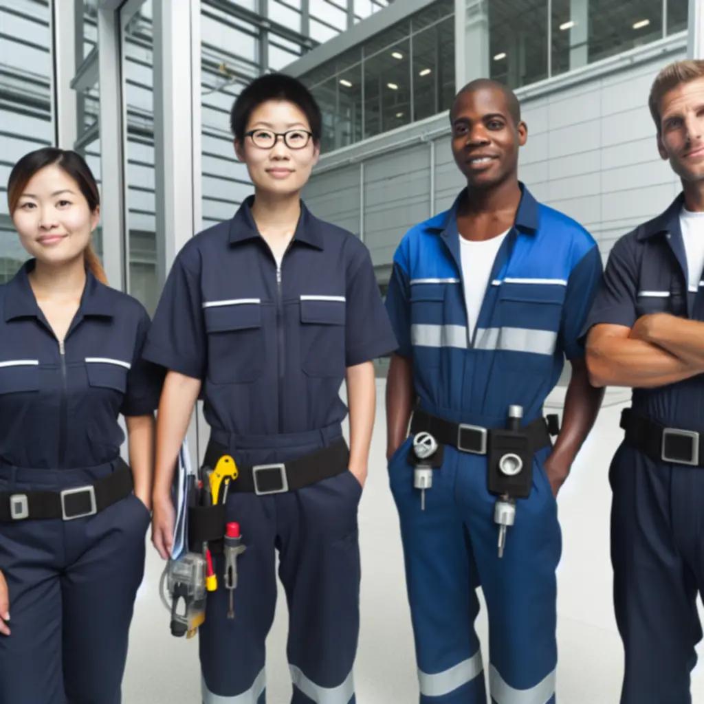 Zespół techniczny UrbanMaintenancePL podczas pracy w obiekcie komercyjnym