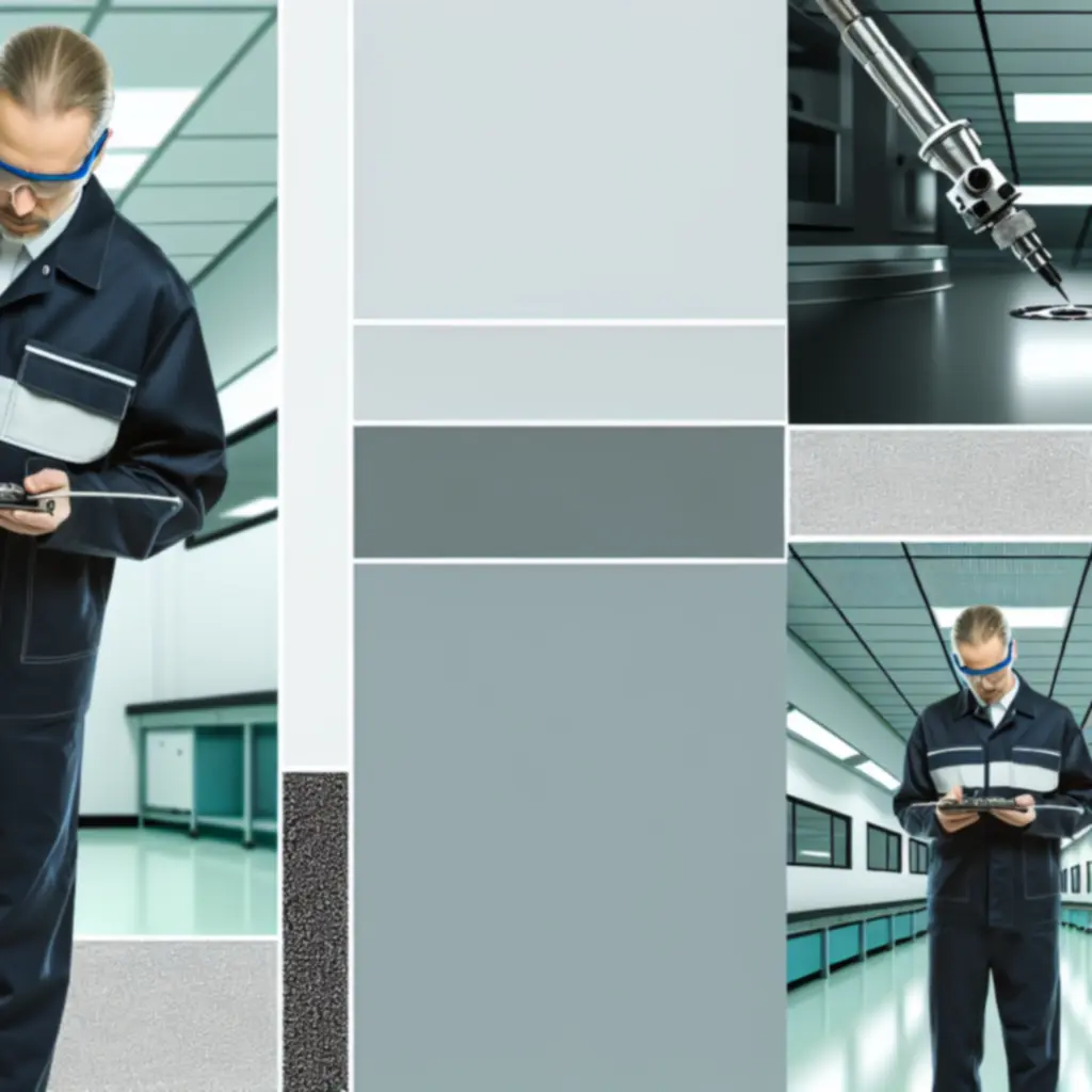 Technik wykonujący przegląd instalacji technicznych w budynku